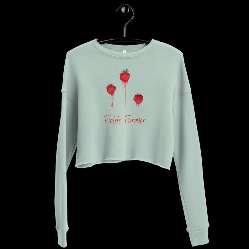 Beatles Strawberry Fields Crop Sweater — Hoodies by The Perfect Goods